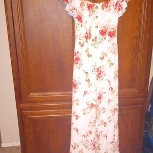 ANTONIO MELANI Floral Jumpsuit - White and Red